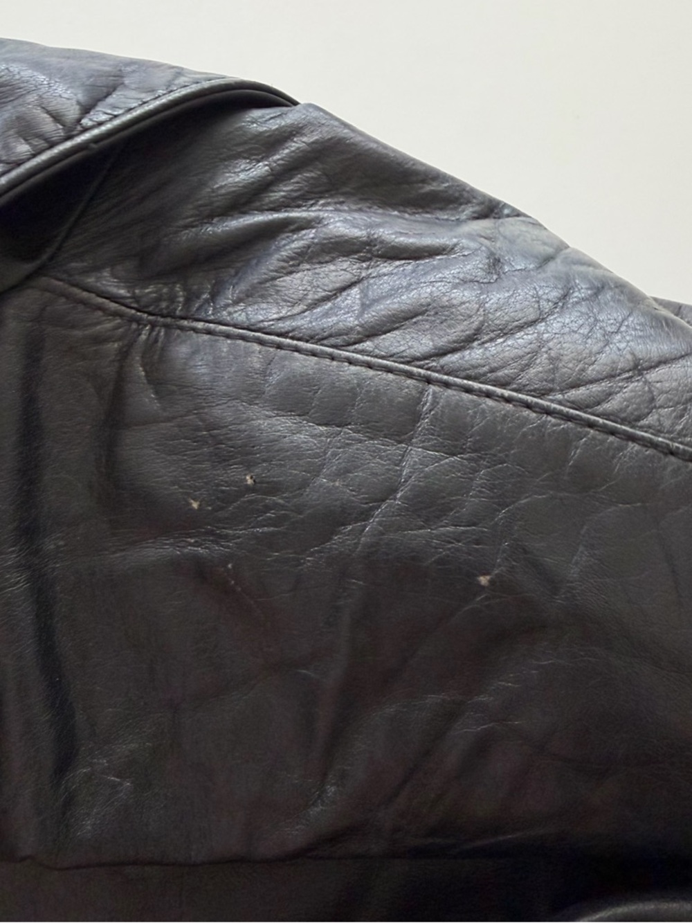 Toffs Vintage 90s Black Leather Jacket Size Medium. - Picture 15 of 16